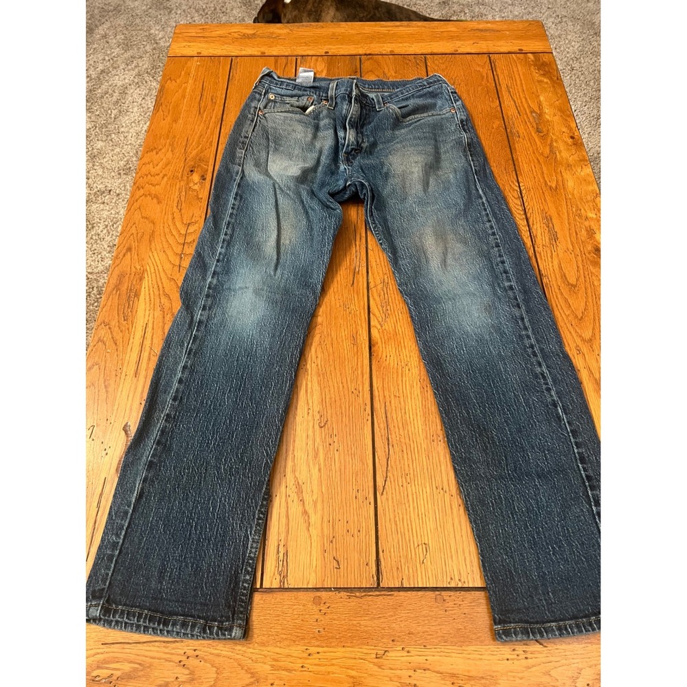 Levis 505 Regular Fit Straight Leg Jeans Mens 31x30 Medium Wash Blue 00505-1989 - Picture 1 of 7